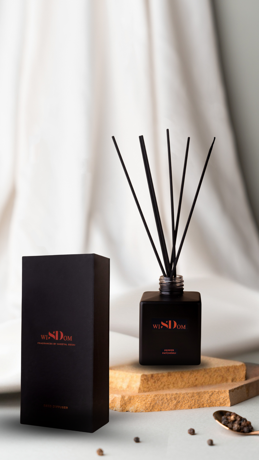 Pepper & Patchouli Reed Diffuser - Wisdom Fragrances