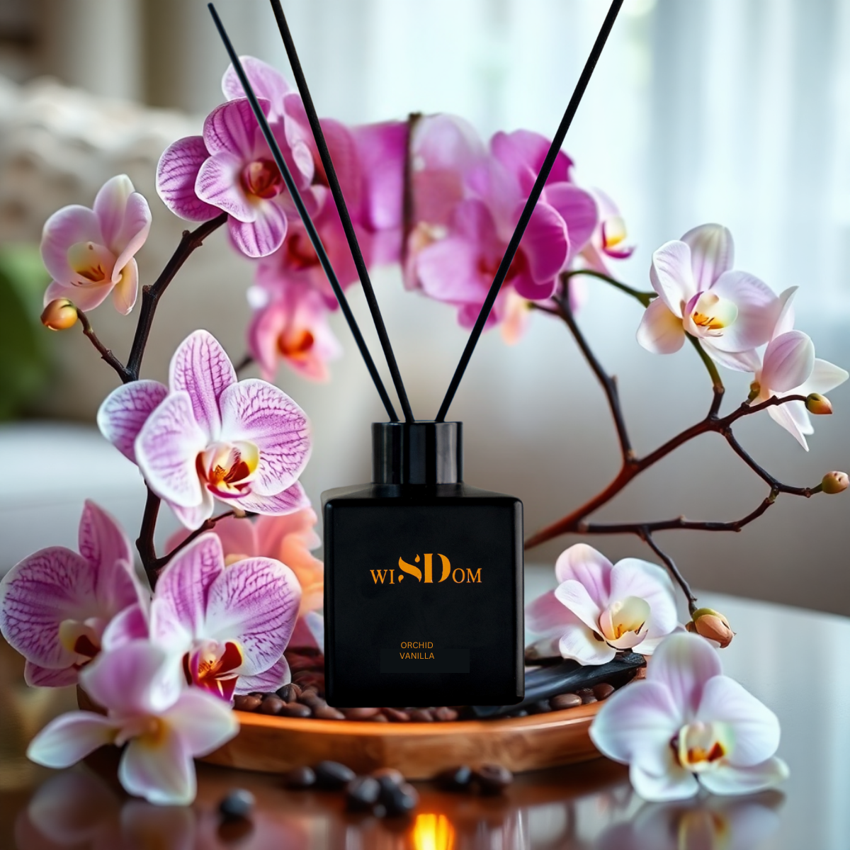 Orchid & Vanilla Reed Diffuser - Wisdom Fragrances 
